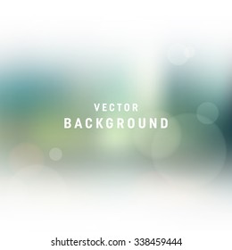 Vector blurry soft photographic bokeh background. Smooth unfocused film effect. Soft edges on white