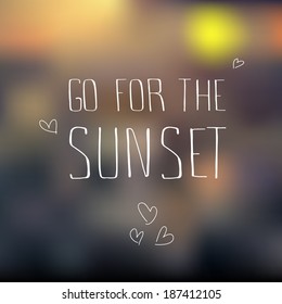 Vector blurry web and interface template. Background with hand drawn elements. Unfocused template for your design.  