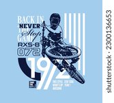 vector of BMX 1972 never stop design graphic illustration