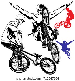 Vector BMX Bikers
