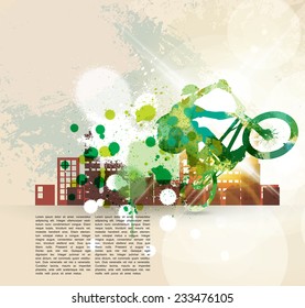 Vector of BMX cyclist 