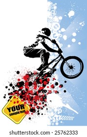 Vector of BMX cyclist