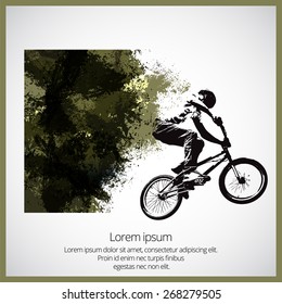Vector of BMX cyclist 