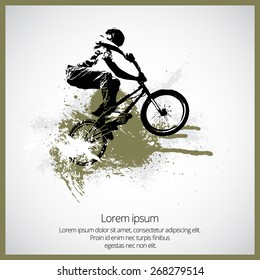 Vector of BMX cyclist 