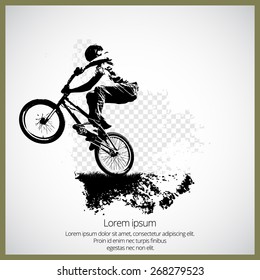 Vector of BMX cyclist 