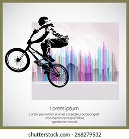 Vector of BMX cyclist 