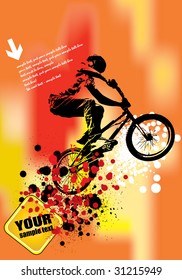 Vector of BMX cyclist