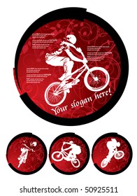 Vector of BMX cyclist