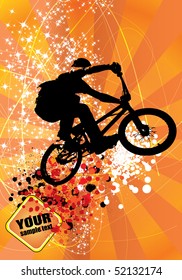 Vector of BMX cyclist