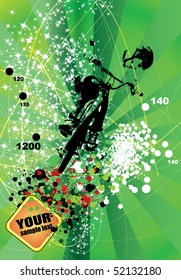 Vector of BMX cyclist