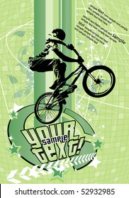 Vector of BMX cyclist