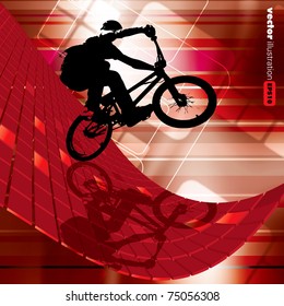 Vector of BMX cyclist