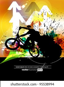 Vector of BMX cyclist