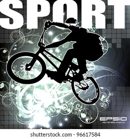 Vector of BMX cyclist