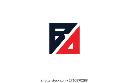 Logotipo del BO del Vector, letra BO, diseño del logotipo de la letra del OB. Letra inicial del logotipo del monograma en mayúsculas.