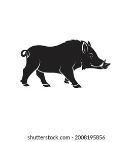Vector of boar design on white background. Wild Animals. Easy editable layered vector illustration.