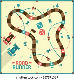 Vector Board Game - Road Runner 