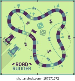 Vector Board Game - Road Runner 