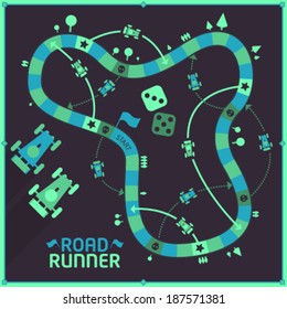 Vector Board Game - Road Runner 