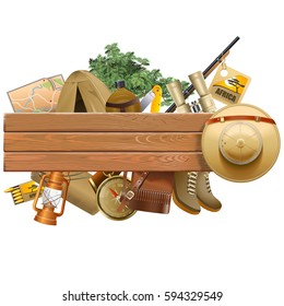 Vector Board with Safari Hat