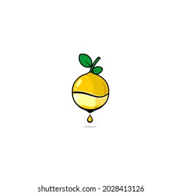 vector boasting lemon filled with dripping lemon juice