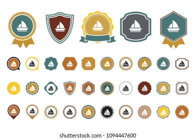 vector boat icon