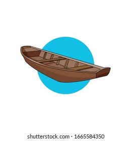 vector boat illustration flat design simple minimalist