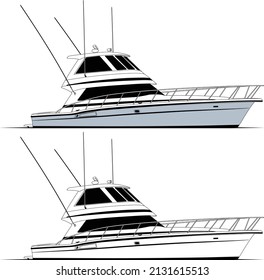 vector Boat line art and Illustration for t-shirt or object for design