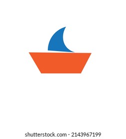 Vector boat logo or minimalist boat logo