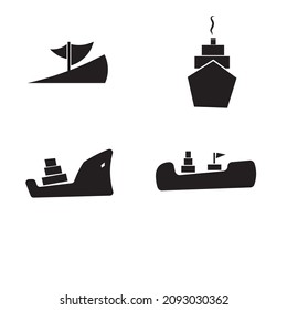 Vector Boat Or Ship Icons Or Logo