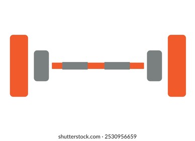  Vector body bodybuilding concept dumbbell illustration design with a white background.