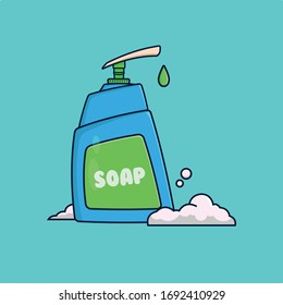 vector body cleansing soap with excess foam.
Simple vector icons are suitable for your design materials such as stickers, logos, icons and other designs.