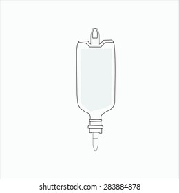 Vector of body electrolyte fluid bottle