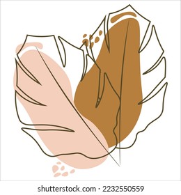  Resumen estético de vectores Boho Botanato
