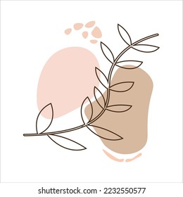  Vektor Boho ästhetische Abstrakte botanische