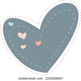 Vector of the boho heart clipart
