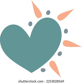 Vector of the boho heart clipart