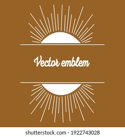 Vector boho icon and symbols - sun logo design templates - abstract design elements for decoration in modern minimalist style