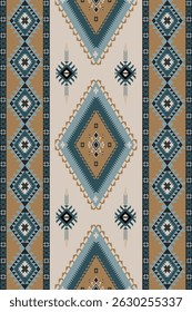 Vector Boho Navajo Tribal and Native American seamless pattern  geometric ethnic SouthWestern decor style  geometric ornament Aztec ornament pattern  for home decoration, textile and fashion
