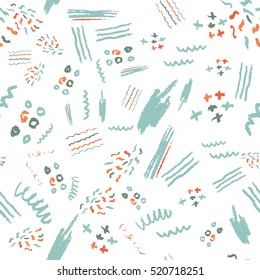 Vector boho pattern with narrow lines in trendy colors. Hand drawn Creative Print texture for modern fashion and sportswear. EPS10.