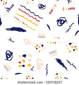 Vector boho pattern with narrow lines in trendy colors. Hand drawn Creative Print texture for modern fashion and sportswear. EPS10.