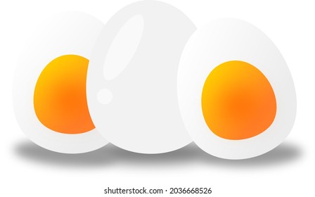 Vector of boiled eggs for breakfast for use as an illustration or decoration
