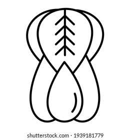 Vector Bok Choy Outline Icon Design
