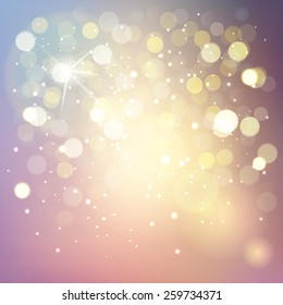 Vector bokeh background, abstract with defocused lights.