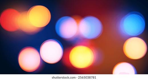 vector bokeh effect background with sparkling colorful circle shape light reflections