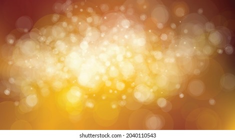 Vector  bokeh, golden colors  background. Autumnal background..