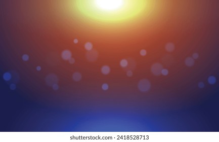 Diseño de fondo de banner con luces de boquilla vectoriales.