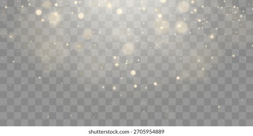 Efecto de luces bokeh de Vector aislado sobre fondo transparente. Suave bokeh borroso y luces png