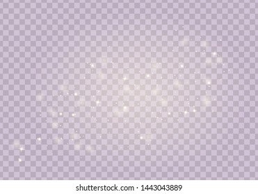 Vector bokeh lights effect. Sparkles isolated on a transparent background. Christmas abstract light effect. The dust sparks and bright stars shine with special light effect. Luminaries illustration