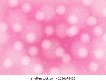 Vector Bokeh on Abstract Pink Background